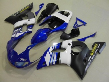 1998-2002 Blue White and Black Yamaha YZF R6 Motorcylce Fairings