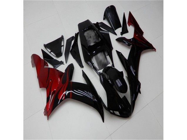 2002-2003 Black Red Yamaha YZF R1 Motorcycle Fairing